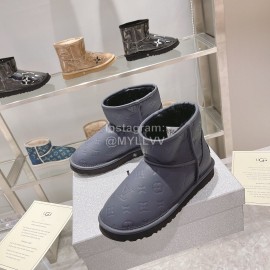Ugg Co Branded Lv Winter Wool Short Boots For Women Navy