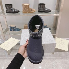 Ugg Co Branded Lv Winter Wool Short Boots For Women Navy