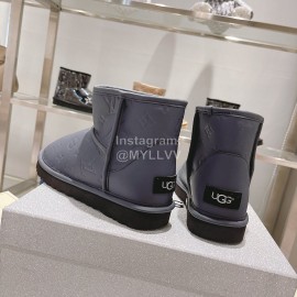 Ugg Co Branded Lv Winter Wool Short Boots For Women Navy