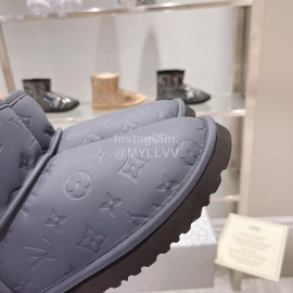 Ugg Co Branded Lv Winter Wool Short Boots For Women Navy