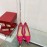 Valentino V Patent Leather Button Pointed Rose Red High Heels