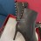 Valentino New Rivet High Heeled Calfskin Boots Black