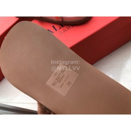 Valentino Pink Rivet Flat Heel Slippers