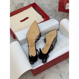 Valentino Black Mesh Rivet High Heels For Women