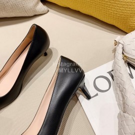 Valentino Fashion Calfskin Pointed High Heels Black