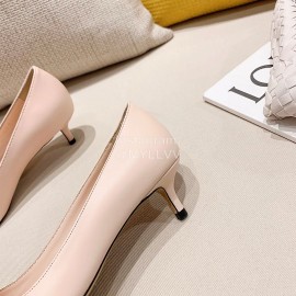 Valentino Fashion Calfskin Pointed High Heels Pink