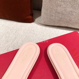 Valentino Spring Summer Soft Sheepskin Slippers Pink