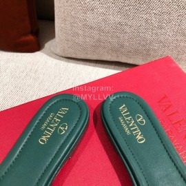 Valentino Spring Summer Soft Sheepskin Slippers Green