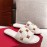 Valentino Spring Summer Soft Sheepskin Slippers White