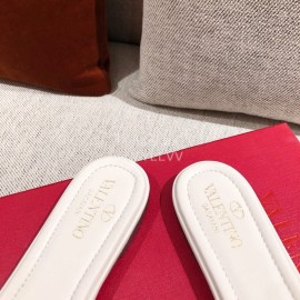 Valentino Spring Summer Soft Sheepskin Slippers White