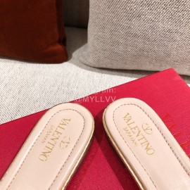 Valentino Spring Summer Soft Sheepskin Slippers Gold