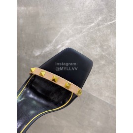 Valentino Summer Leather Elegant High Heel Sandals Black