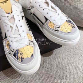Valentino New Printed Couple Sneakers Yellow