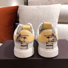 Valentino New Printed Couple Sneakers Yellow