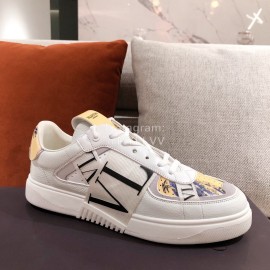 Valentino New Printed Couple Sneakers Yellow