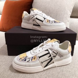 Valentino New Printed Couple Sneakers Yellow
