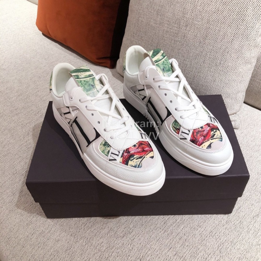 Valentino New Printed Couple Sneakers Green