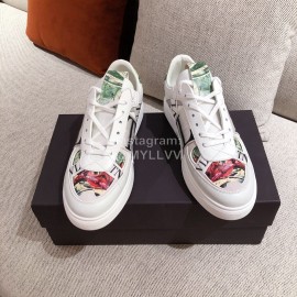 Valentino New Printed Couple Sneakers Green