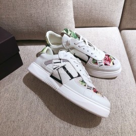 Valentino New Printed Couple Sneakers Green