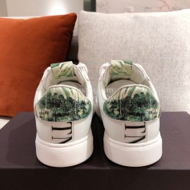 Valentino New Printed Couple Sneakers Green