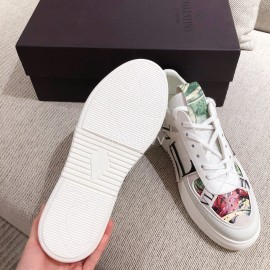 Valentino New Printed Couple Sneakers Green