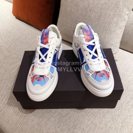 Valentino New Printed Couple Sneakers Blue