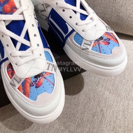 Valentino New Printed Couple Sneakers Blue