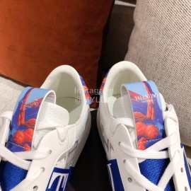 Valentino New Printed Couple Sneakers Blue