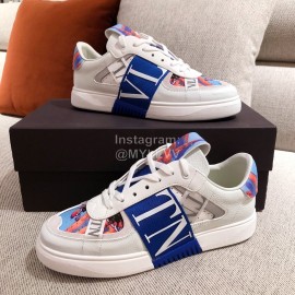 Valentino New Printed Couple Sneakers Blue