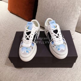 Valentino New Printed Couple Blue Sneakers