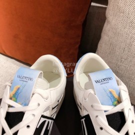Valentino New Printed Couple Blue Sneakers