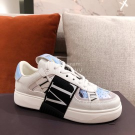 Valentino New Printed Couple Blue Sneakers