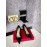 Valentino Spring V-Button Black Leather High Heels For Women