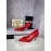 Valentino Spring V-Button Red Leather High Heels For Women