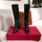 Valentino Fall Winter Black Sheepskin High Heel Long Boots 