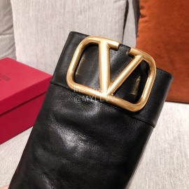Valentino Fall Winter Black Sheepskin High Heel Long Boots 