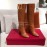 Valentino Fall Winter Brown Sheepskin High Heel Long Boots 