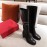 Valentino Black Fall Winter Sheepskin High Heel Long Boots 