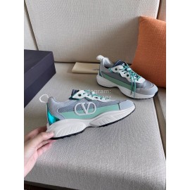 Valentino Autumn Winter Couple Color Matching Sneakers Blue