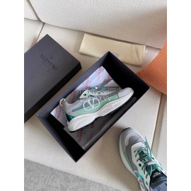 Valentino Autumn Winter Couple Color Matching Sneakers Blue