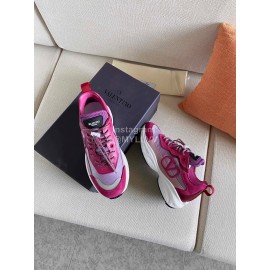 Valentino Autumn Winter Couple Color Matching Sneakers Purple