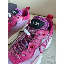 Valentino Autumn Winter Couple Color Matching Sneakers Purple