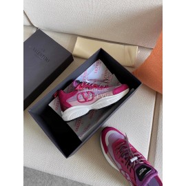 Valentino Autumn Winter Couple Color Matching Sneakers Purple