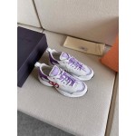 Valentino Autumn Winter Couple Color Matching Purple Sneakers