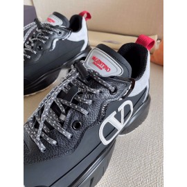 Valentino Autumn Winter Couple Color Matching Sneakers Black