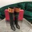 Valentino Fashion Calf High Heeled Long Boots For Women Black