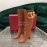 Valentino Fashion Calf High Heeled Long Boots For Women Brown