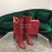 Valentino Fashion Calf High Heeled Long Boots For Women Red