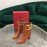 Valentino Fashion Calf High Heeled Short Boots For Women Brown