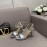 Valentino Summer Rivet Sheepskin High Heel Sandals Silver